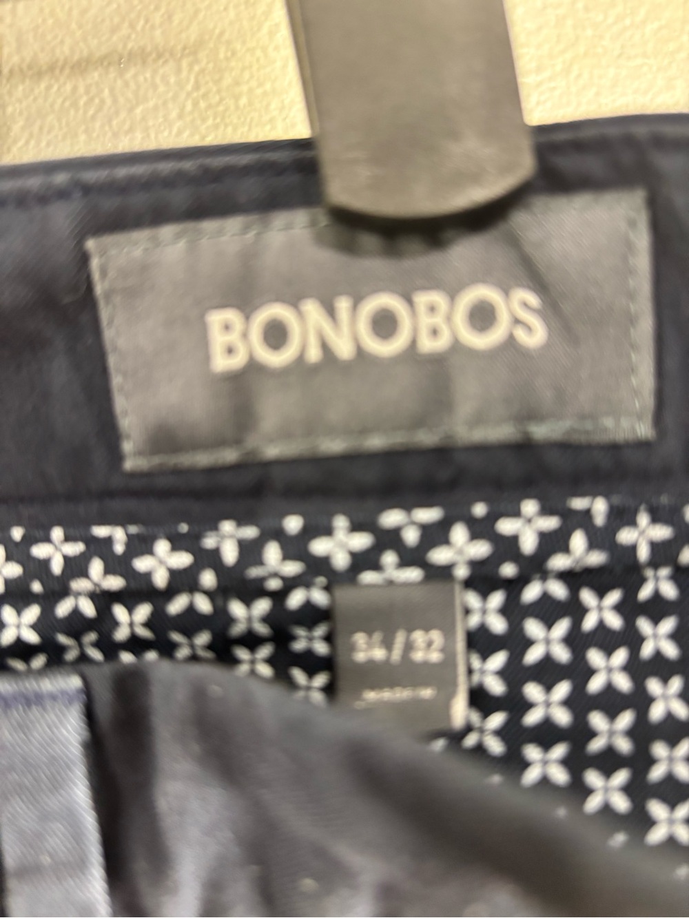 Bonobos Cotton Navy Blue Chinos - Picture 2 of 4